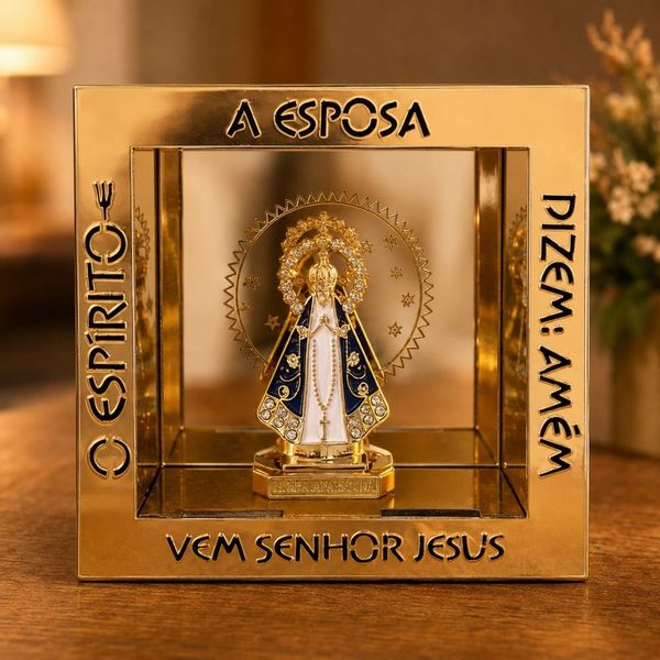 Oratório Nossa Senhora Aparecida espelhado